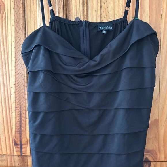 Zenobia Tiered Little Black Dress - Picture 2 of 5